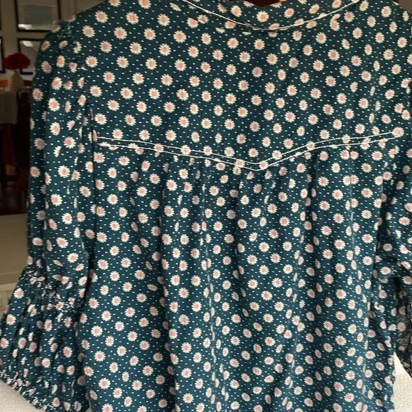 Pilcro double puff-sleeve blouse (large) - Picture 5 of 7